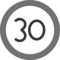 30 la vitesse limite vecteur icône