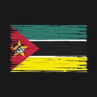 vecteur de brosse drapeau mozambique