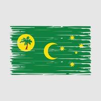 vecteur de brosse de drapeau des îles cocos