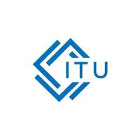 itu lettre logo conception sur blanc Contexte. itu Créatif cercle lettre logo concept. itu lettre conception. vecteur