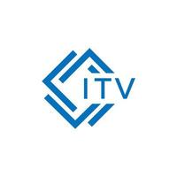 itv lettre logo conception sur blanc Contexte. itv Créatif cercle lettre logo concept. itv lettre conception. vecteur