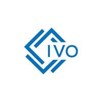 ivo lettre logo conception sur blanc Contexte. ivo Créatif cercle lettre logo concept. ivo lettre conception. vecteur