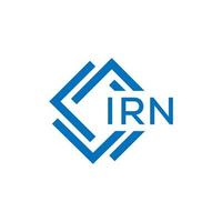 irn lettre logo conception sur blanc Contexte. irn Créatif cercle lettre logo concept. irn lettre conception. vecteur