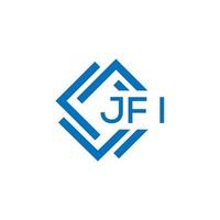 jfi lettre logo conception sur blanc Contexte. jfi Créatif cercle lettre logo concept. jfi lettre conception. vecteur