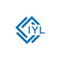 iyl lettre logo conception sur blanc Contexte. iyl Créatif cercle lettre logo concept. iyl lettre conception. vecteur
