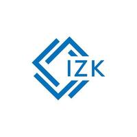 izk lettre logo conception sur blanc Contexte. izk Créatif cercle lettre logo concept. izk lettre conception. vecteur