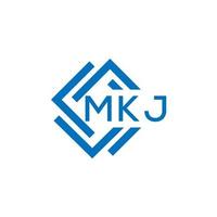 mkj lettre logo conception sur blanc Contexte. mkj Créatif cercle lettre logo concept. mkj lettre conception. vecteur