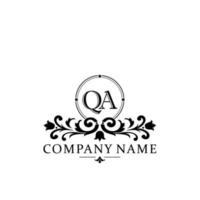 lettre qa floral logo conception. logo pour femmes beauté salon massage cosmétique ou spa marque vecteur