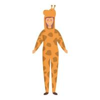 girafe Halloween animal costume icône dessin animé vecteur. mignonne enfant vecteur