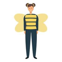abeille Halloween animal costume icône dessin animé vecteur. mignonne enfant vecteur
