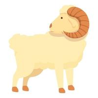 RAM icône dessin animé vecteur. chèvre animal vecteur