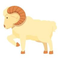 mal RAM icône dessin animé vecteur. animal agneau vecteur