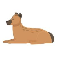 gros hyène icône dessin animé vecteur. sauvage animal vecteur