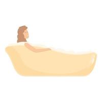 Nouveau nettoyer une baignoire icône dessin animé vecteur. l'eau salle de bains vecteur