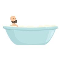 chaud l'eau une baignoire icône dessin animé vecteur. prendre douche vecteur