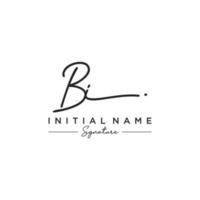 lettre bi signature logo template vecteur