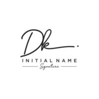 lettre dk signature logo template vecteur