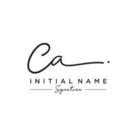 lettre ca signature logo template vecteur