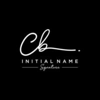 lettre cb signature logo template vecteur