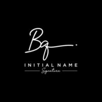 lettre bq signature logo template vecteur