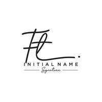 lettre ft signature logo template vecteur