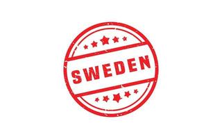 Suède timbre caoutchouc avec grunge style sur blanc Contexte vecteur