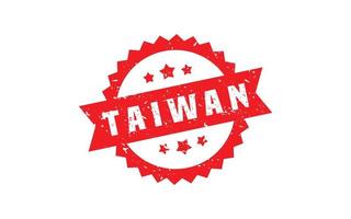 Taïwan timbre caoutchouc avec grunge style sur blanc Contexte vecteur