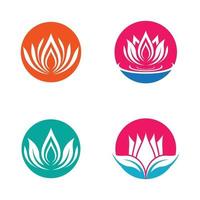 images de logo de lotus de beauté vecteur