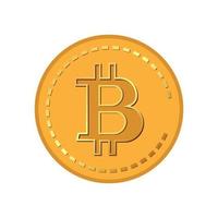 pièce d'or bitcoin vecteur