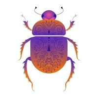 scarabée pente illustration sur blanc Contexte. botanique collection vecteur