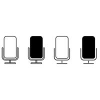microphone vecteur icône ensemble. l'audio illustration signe collection. diffuser symbole sur blanc Contexte.