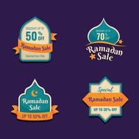 Ramadan vente étiquette modèle vecteur