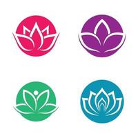 images de logo de lotus de beauté vecteur