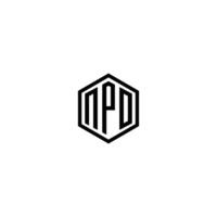 impression npd logo initiales vecteur