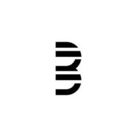 impression b3 initiale logo vecteur