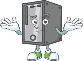 CPU mascotte icône conception vecteur