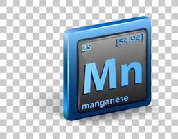 élément chimique de manganèse vecteur