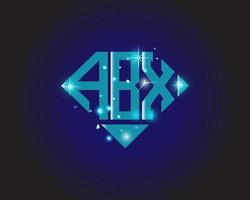 conception créative du logo de la lettre abx. conception unique abx. vecteur