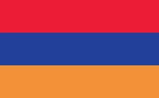 drapeau national arménie dans des proportions exactes - illustration vectorielle vecteur
