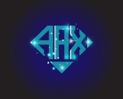 conception créative du logo de la lettre aax. un design unique. vecteur