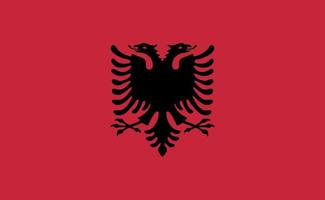 drapeau national de l'Albanie dans des proportions exactes - illustration vectorielle vecteur
