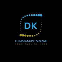 conception créative du logo de la lettre dk. design unique. vecteur