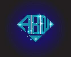 conception créative du logo de la lettre abn. un design unique. vecteur