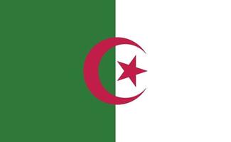 drapeau national algérie dans des proportions exactes - illustration vectorielle vecteur
