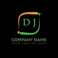 création de logo de lettre dj. conception unique. vecteur