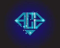 conception créative du logo de la lettre acz. conception unique d'acz. vecteur