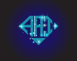 conception créative du logo de la lettre aai. un design unique. vecteur