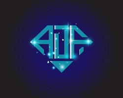adf lettre logo Créatif conception. adf unique conception. vecteur