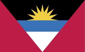 drapeau national antigua-et-barbuda dans des proportions exactes - illustration vectorielle vecteur