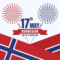 Jour de l'indépendance de la Norvège Design patriotique Couleurs nationales du pays vecteur